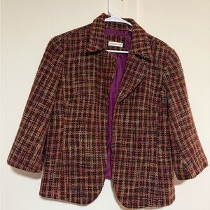 Coldwater Creek Women's Multicolor Tweed Blazer
